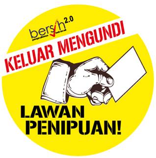 Button Keluar Mengundi